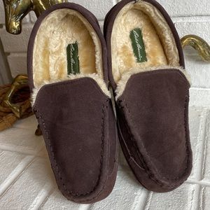 New Eddie Bauer, chocolate, brown leather house, shoes